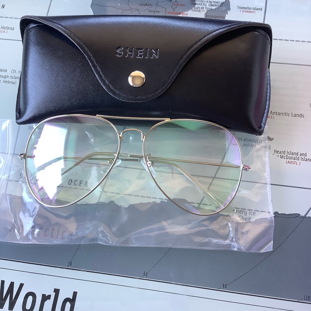 Skinny Frame Double Bridge Aviator Glasses